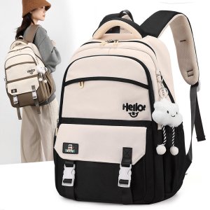 Large Capacity Korean Casual Backpack for Women Fashionable Waterproof for Students Senior High Junior High School Outdoor