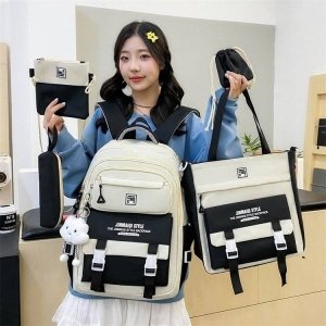 Students Schoolbag Fashionable Waterproof Set Custom Logo School Bags Student Backpack Set
